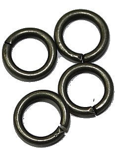 Ringetjes 10mm dikte 1,7mm mat grijskl. 10st.