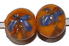 Glaskraal rond 12mm oranje 5st