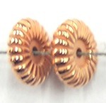 Metallook kraal 19x9mm roodgoudkl. 3stuks