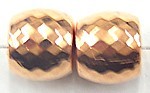 Metallook kraal 14x16mm roodgoudkl. 2stuks