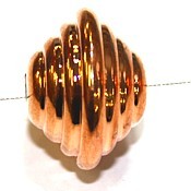 Metallook kraal 18x25mm roodgoudkl. per stuk