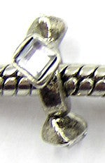 Pandorastyle kr.gerhodineerd tri-bead tr. stras