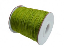 Satijnkoord 0,5mm neon groen 5 meter