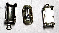 Hangkastje met steen 10x5mm transparant p.st
