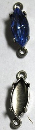 Tussenkastje met steen 15x8mm saffier p.st
