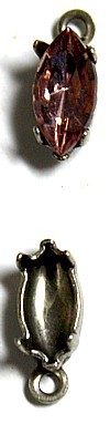 Hangkastje met steen 10x5mm licht amethyst p.st.