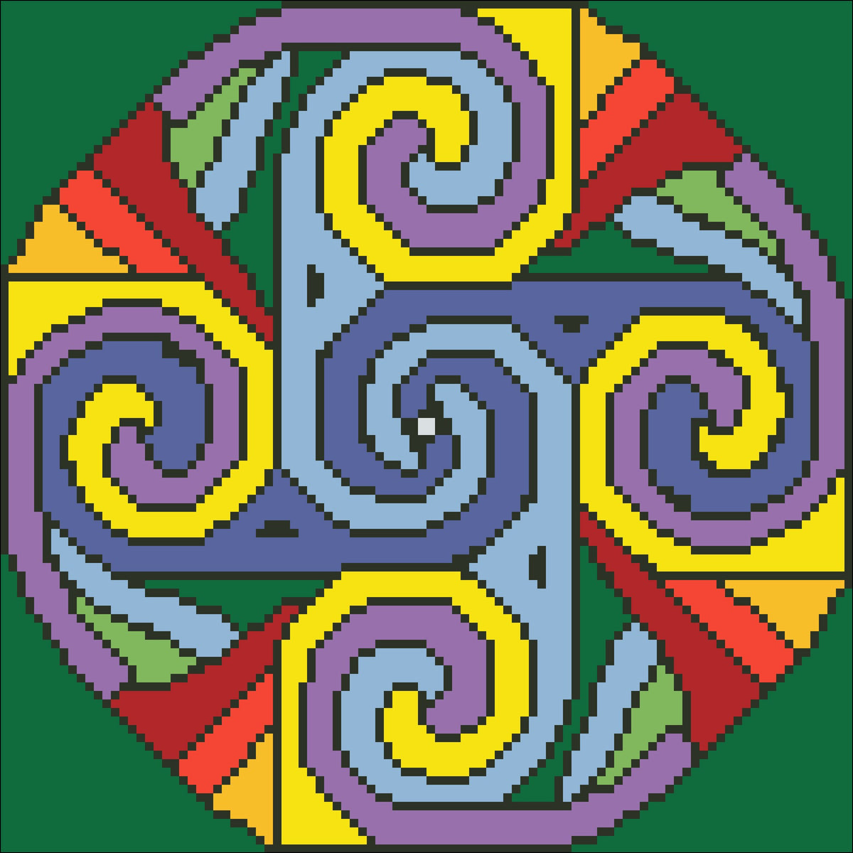 Borduurpakket Spirals (2) 22x22cm.
