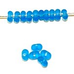 Farfalle 2x4mm transp. aquamarijn mat 25gr