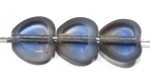Vintage kr. 15mm hart met matte rand d. blauw 5st