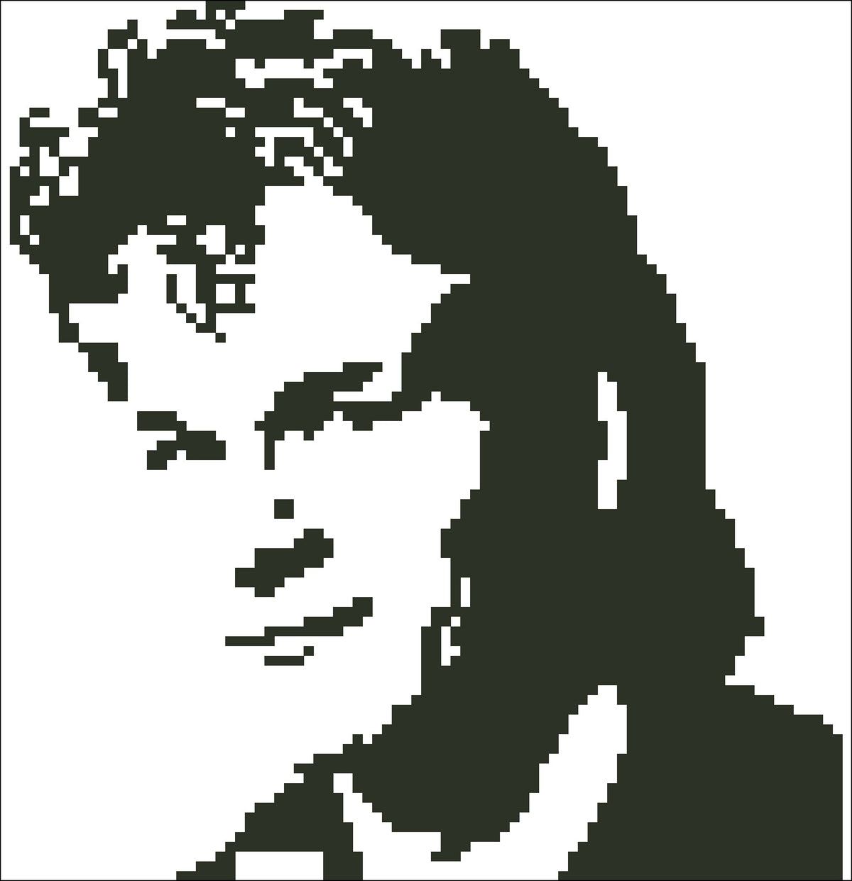 Borduurpakket silhouet Patrick Swayze 20x20cm