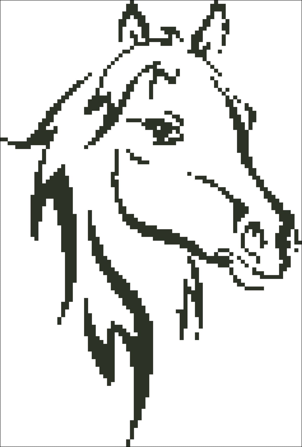 Borduurpakket Paard 18x26cm