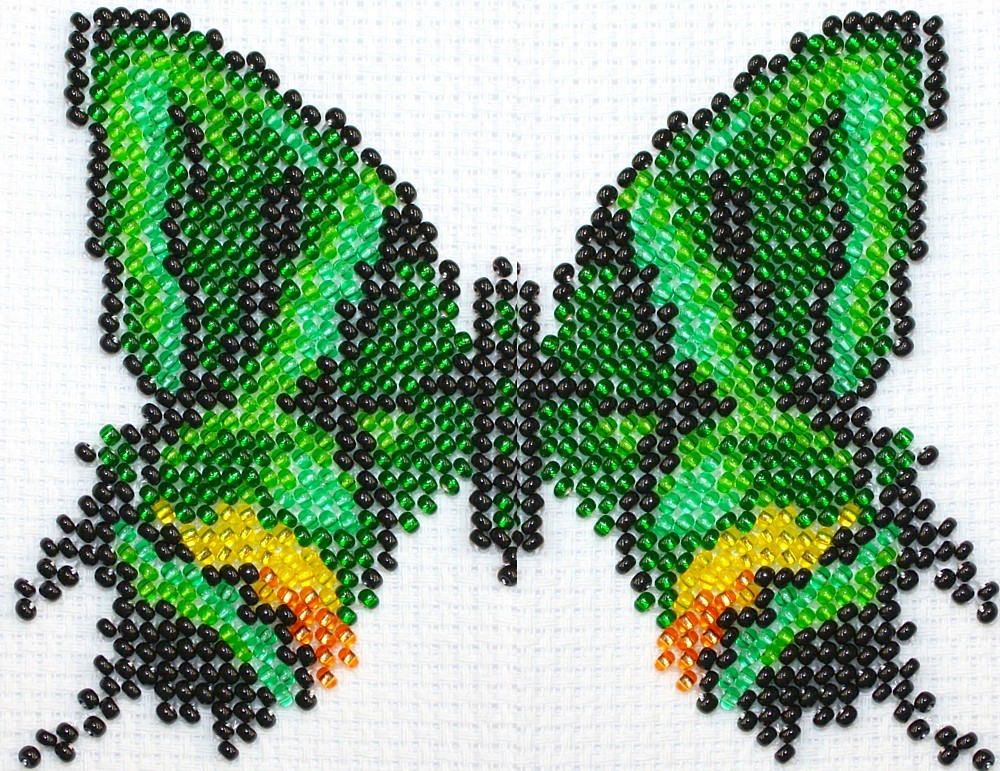 Vlinder multicolor 9x11 cm.