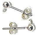 Oorsteker balletje 5mm met oog en achterkant pp