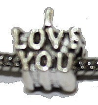 Metalen kraal 11mm gat 5mm ILY p.st.