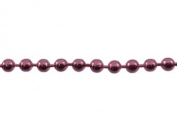 Bolletjesketting 2mm rose 20cm