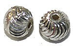 B ali zilver kraal bewerkt 9mm p.st