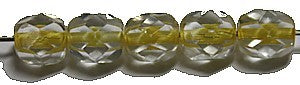 Facetkraal 6mm gele kern 25st