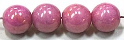Glaskralen 8mm oudrose parelmoer ca.16 stuks