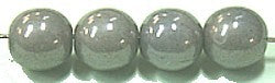 Glaskralen 8mm grijs parelmoer ca.16 stuks