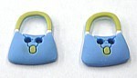 knoop blauw tasje per stuk