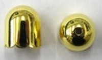 Kapje 7mm golvend goudkl. per paar
