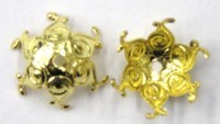 Kralenkapje 16mm verguld 5 paar