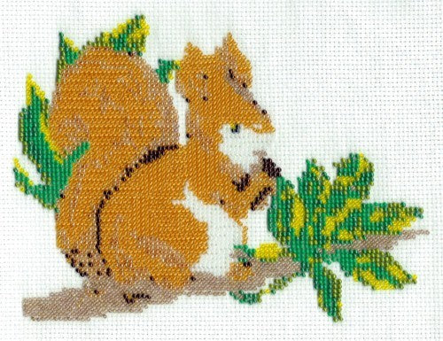 Borduurpakket eekhoorn 12x16cm