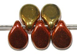 PIP kralen 7mm geel/roodgoud 50st.