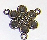 Verdeelstuk 21mm oudgoudkl voor 2+4mm simili