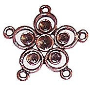 Tussenstuk 5-oog koffiekl. voor 3+4mm simili