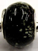 Pandorastyle kraal zwart glow in the dark p.st