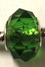 Pandorastyle kraal 12mm facet groen p.st