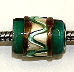 Pandorastyle kraal petrol zilverf. p.st.