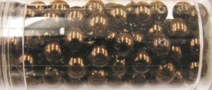 Gutermann glaskralen 6mm d.bruiin ca.100st.