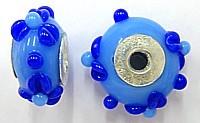 Pandorastyle 18mm l.blauw/blauw 925 zilverkern