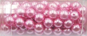 Gutermann glaskralen 6mm roze 100st