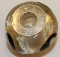 Pandorastyle 18mm transp/zw/wit 925 zilverkern