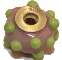 Pandorastyle 18mm fuchsia/groen 925 zilverkern