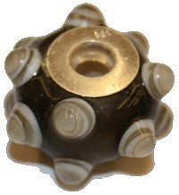Pandorastyle 18mm zwart/pukkels 925 zilverkern
