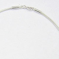 Collier 43cm met 3mm oog verzilverd