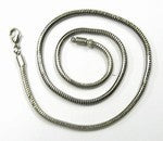Collier 45cm met 3mm oog verzilverd