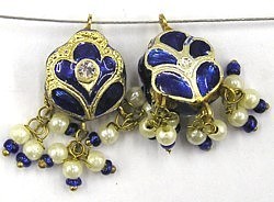 hanger bloem 17mm blauw p.st