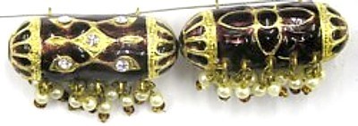 Hanger zeppelin 36mm donker amethist p.st