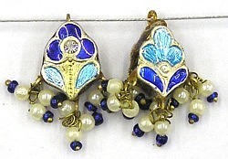 Hanger bloem 18mm blauw p.st
