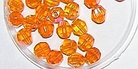 Facetkraal 5mm oranjerood AB 50st