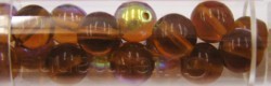 Gutermann regenboogparels 8mm bruin 14st.
