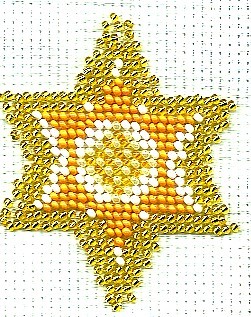 Borduurpakket kerstster8x6cm