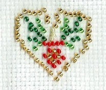 Borduurpakket kersthart 4x4cm