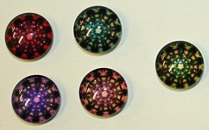 Camee 10mm rond datura mix 5st.