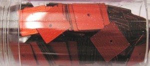 vierkante pailletten 10mm rood 8 gram